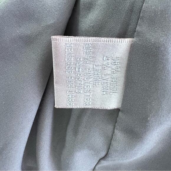 Rebecca Taylor Gray Wool Blend Ruffle Pleated Back Blazer Jacket Size 8 - Picture 11 of 13